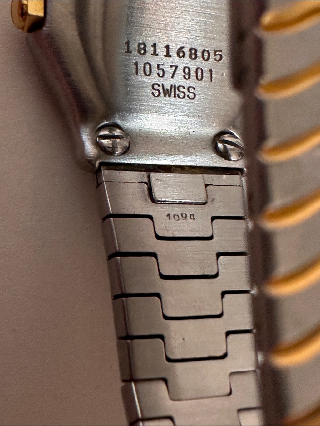 Vintage Ebel Sport Classic Wave 1057901 18k Gold Steel Ladies Watch Swiss 1995 — image 7 of 7